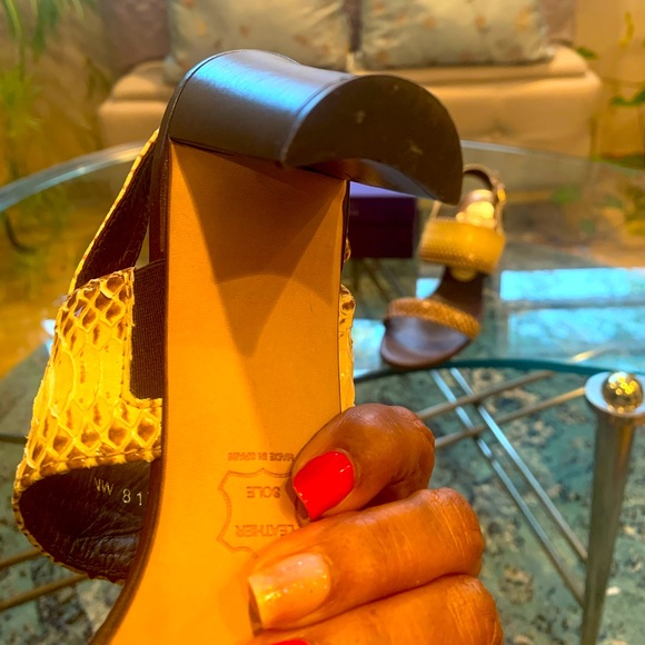 ✨Stuart Weitzman✨Bander Rocco’s Mali Snake & Leather Sandal - Picture 8 of 11